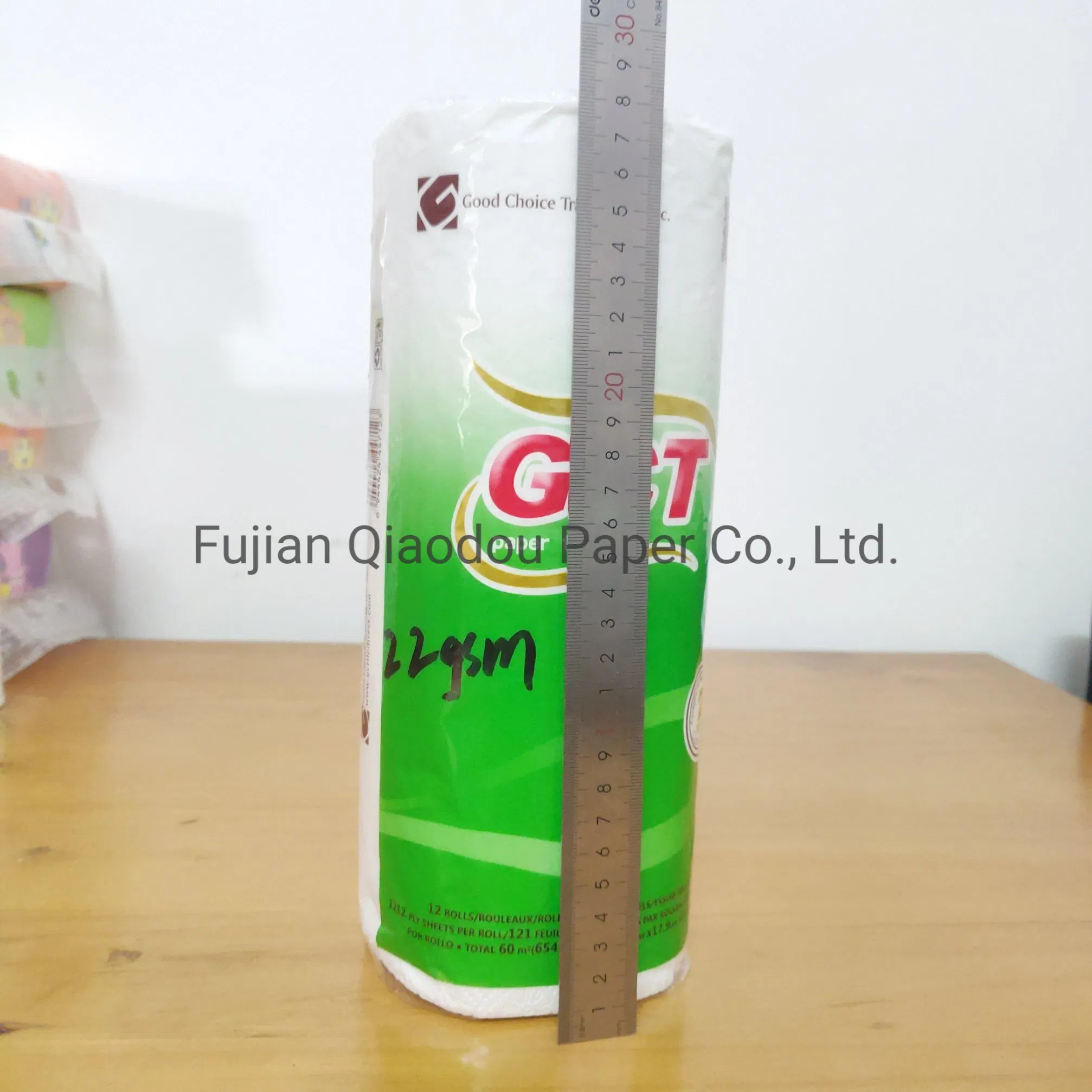 China Factory OEM Virgin Wood Pulp Kitchen Towel Roll Paper