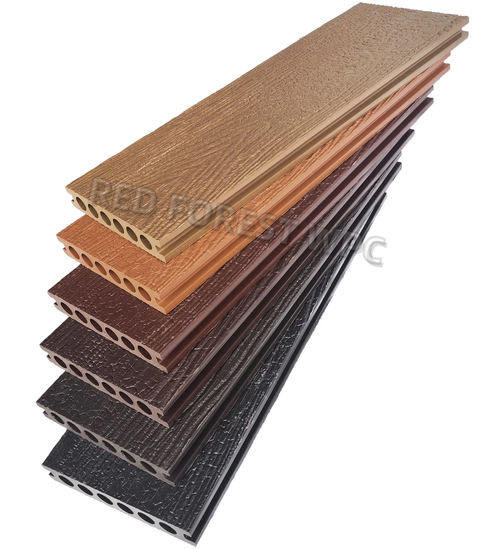 WPC Decking Wood Plastic Composite Floor Decoration Panel Premium 3D Wood Grain Waterproof Garden Terrace for Outdoor Space