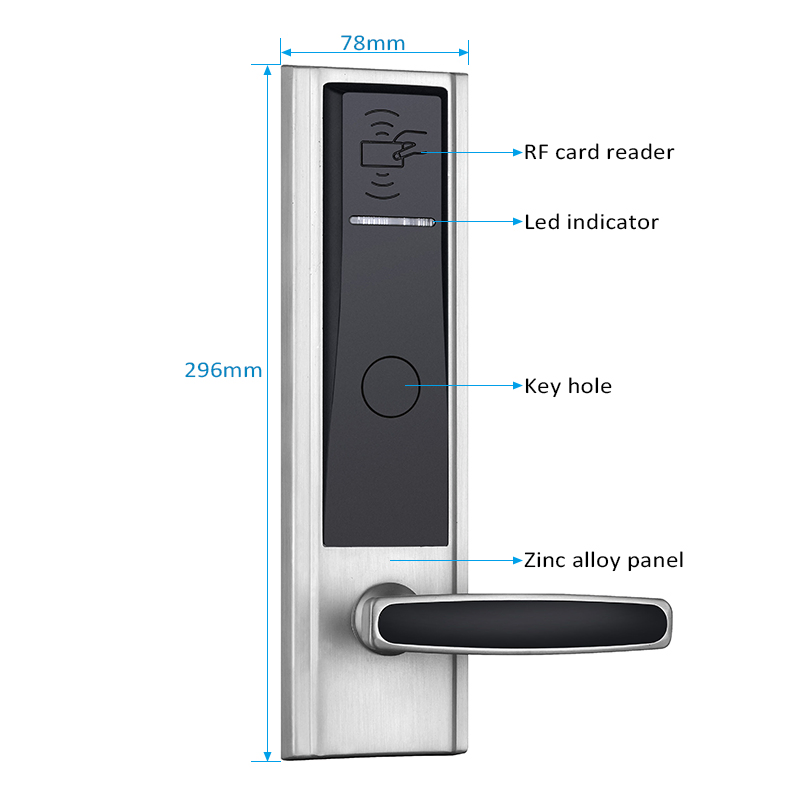 Zinc Alloy High Quality RFID Card Hotel Lock