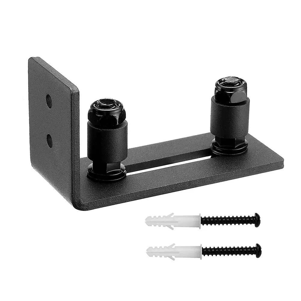 Black Powder Coated Carbon Steel Floor Guide Sliding Barn Door Accessory Wood Door Bottom Guide