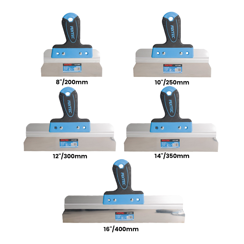Fixtec Drywall Tools 8" 10" 12'' 14'' 16'' Stainless Steel Drywall Taping Knife for Drywall Plastering