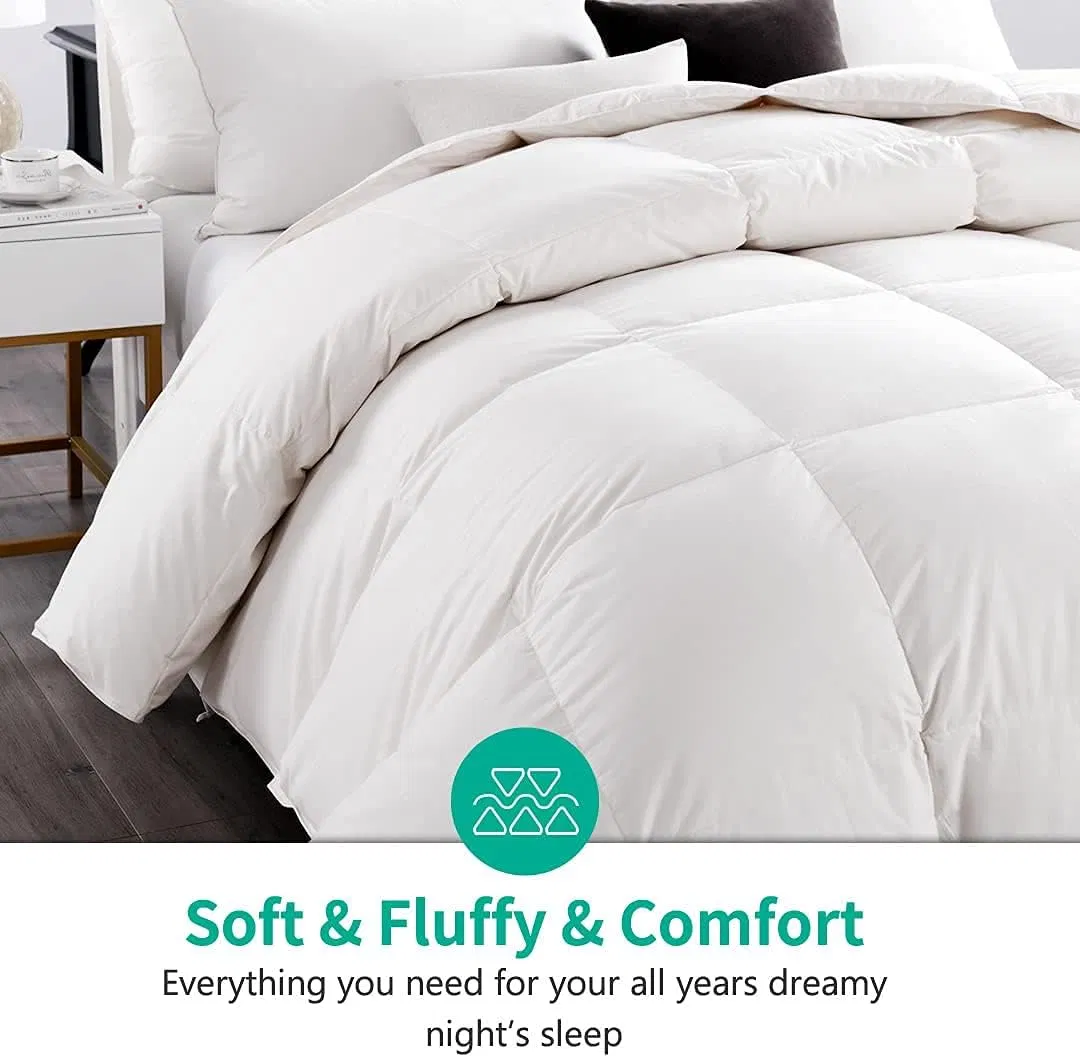 Luxurious Goose Down Comforter for All-Season Cozy Sleep