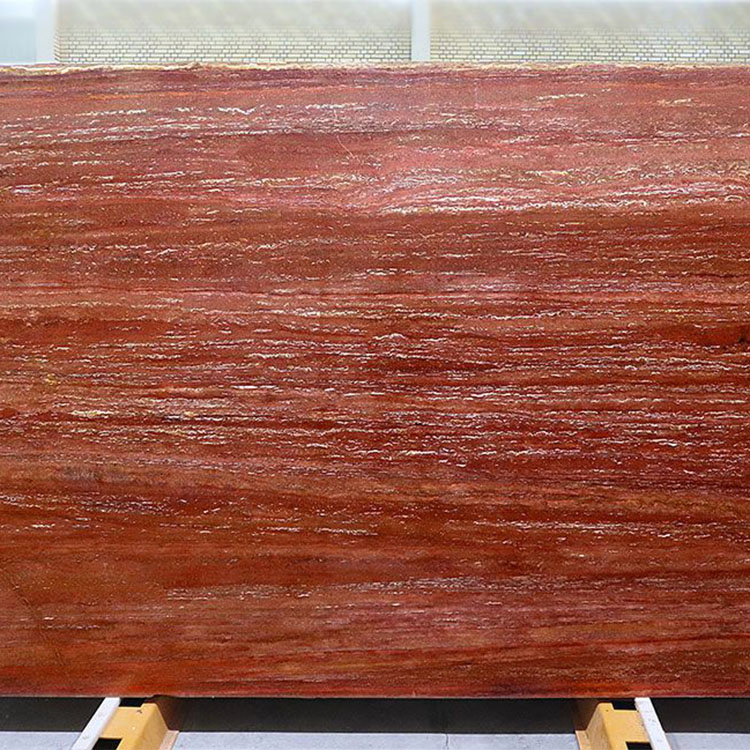 Factory Price Red Travertine Slab Marble for Countertop and Table