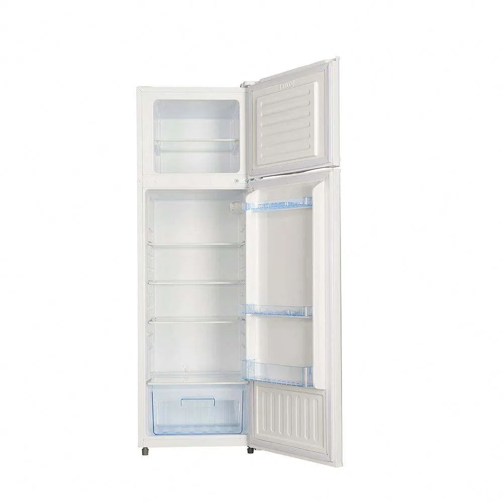 260L Top Freezer Double Door Refrigerator for Home Use White Fridge