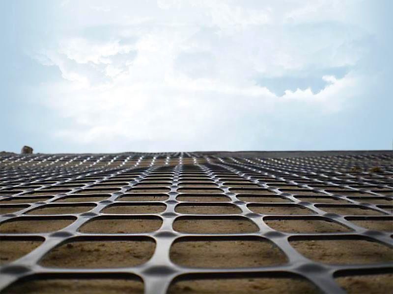 Black Uniaxial Plastic Geogrid for Road Construction