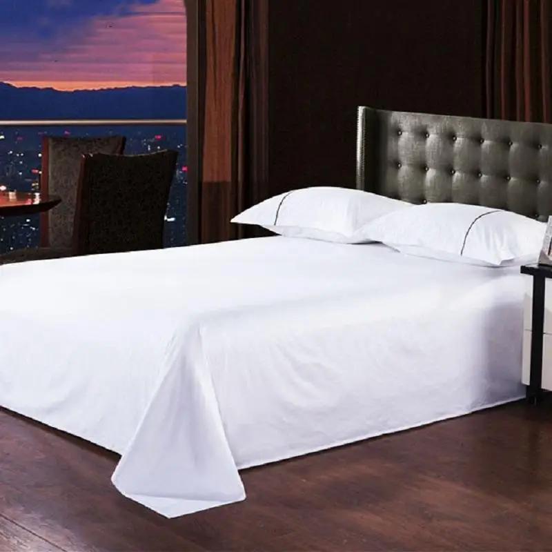 Luxury High Density Hotel Bed Sheet Set Cotton King Size Bedding Set