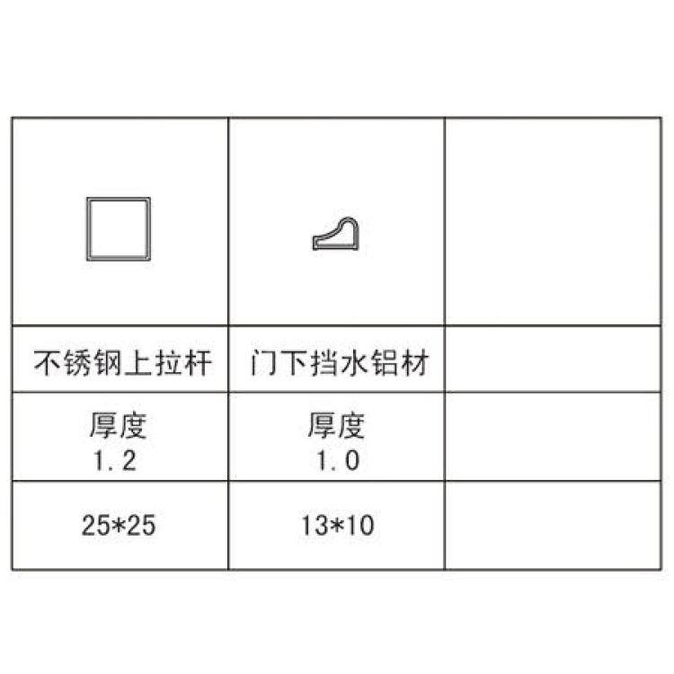 Three Glass Panel Square Bathroom Shower Room Hinged Type Frameless Shower Room