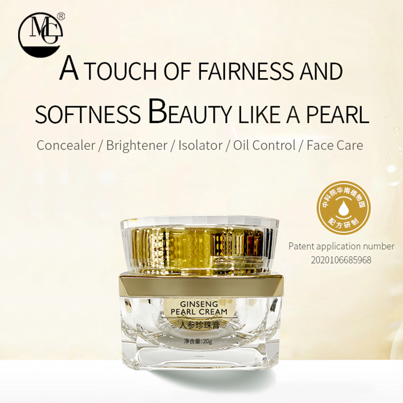Ginseng Pearl Cream All-in-One Face Care for Daily Skin Perfection with Concealer Brightener Cream