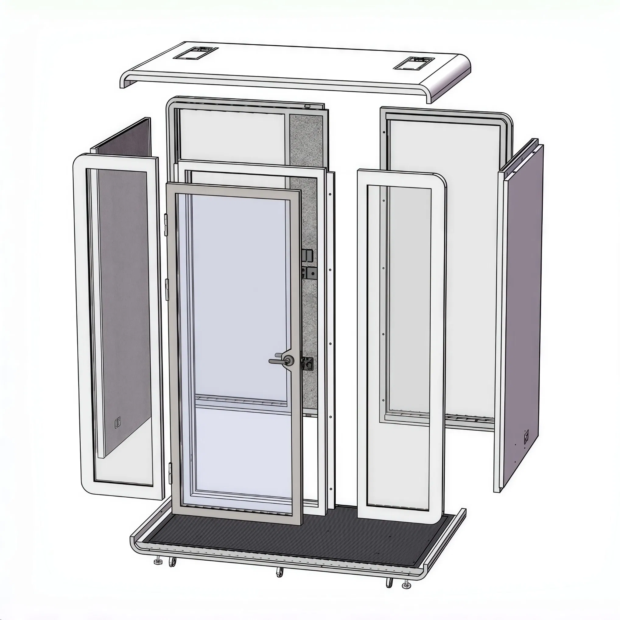 Soundproof Booth Office Pod Modern Two People K212 Office Sleeping Phone Pod for School