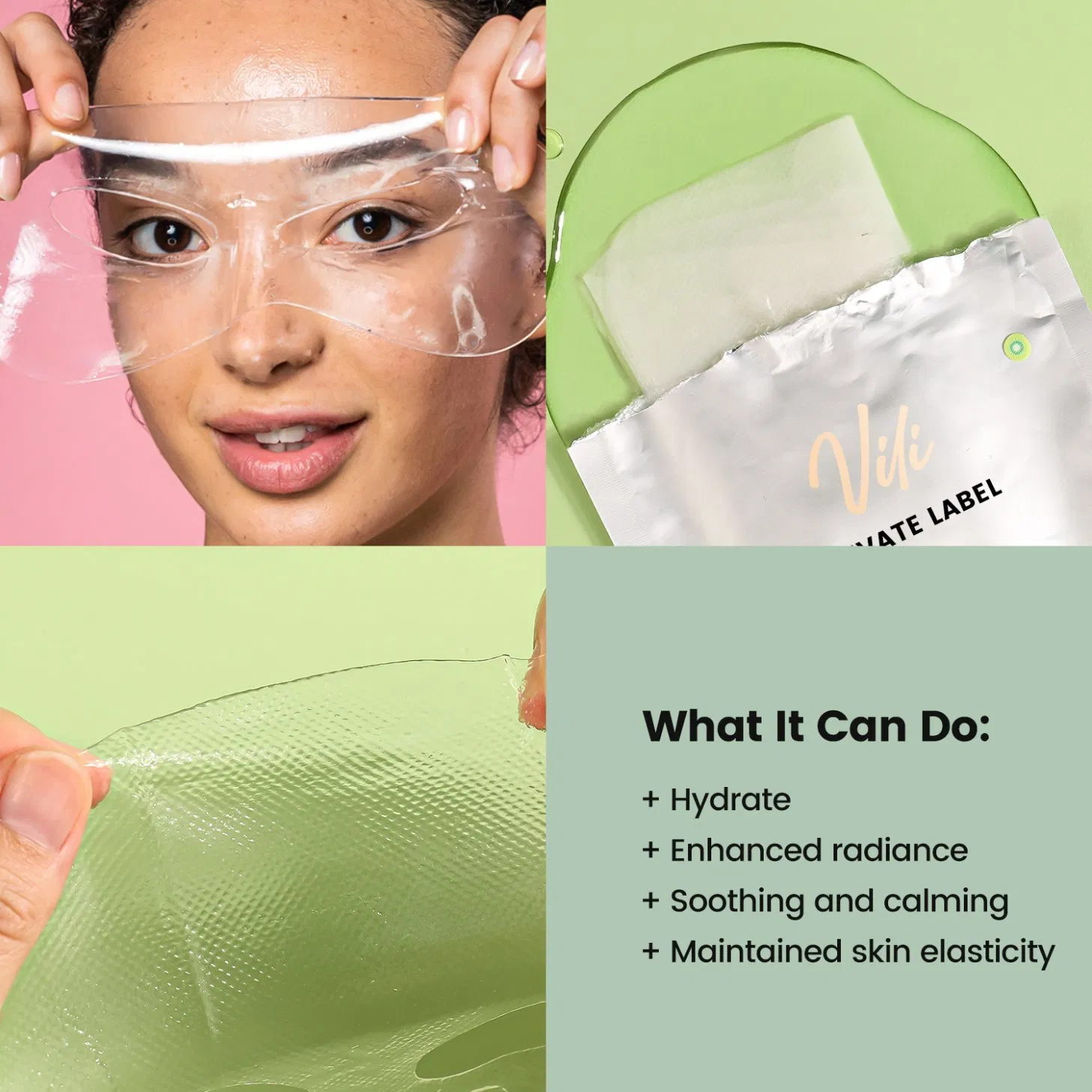 Factory Wholesale Organic Moisturizing Hydrate Facial Mask Soothes Calms Skin