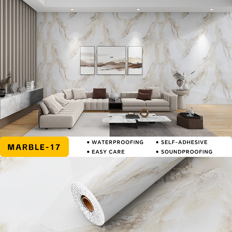 Hot Selling Factory Wholesale Waterproof Self Adhesive Wall Decoration Home Decorative PVC Wall Paper Made of Vinyl