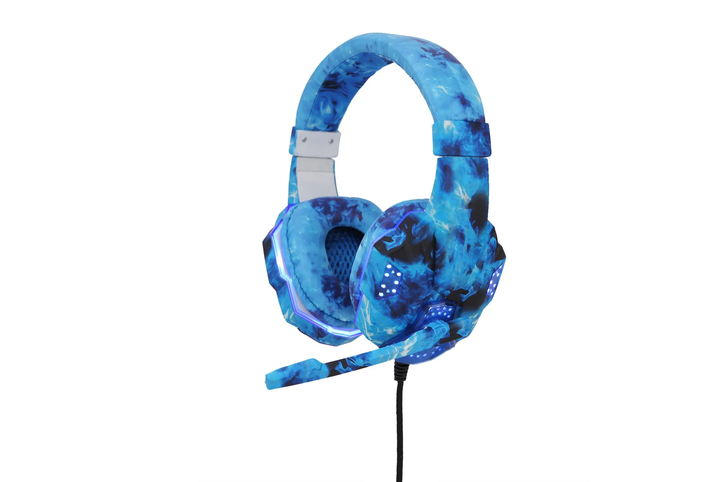 Lightweight Illuminated Computer Noise Reduction Cool Design Wholesale Stereo Wired for PC PS45 with Mic Camouflage Gaming Wire