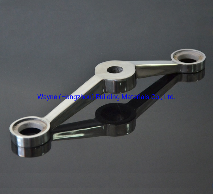 250mm Stainless Steel Glass Spider with 2 Arms 180° Glass Fitting Hardware