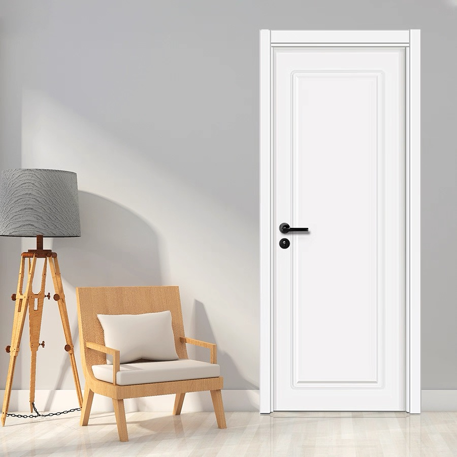 House Interior Acoustic Wooden Door Laminated MDF Wood Entry Room Door for Apartment, Hotel, Hospital, School