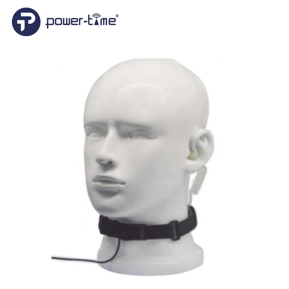 Throat Bone Conduction Microphone Headset with Big Ptt