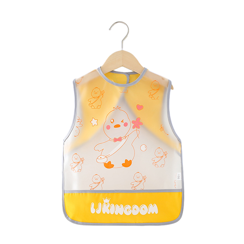 Baby Bibs Waterproof Toddler Baby Apron with Snap for Girls Eating