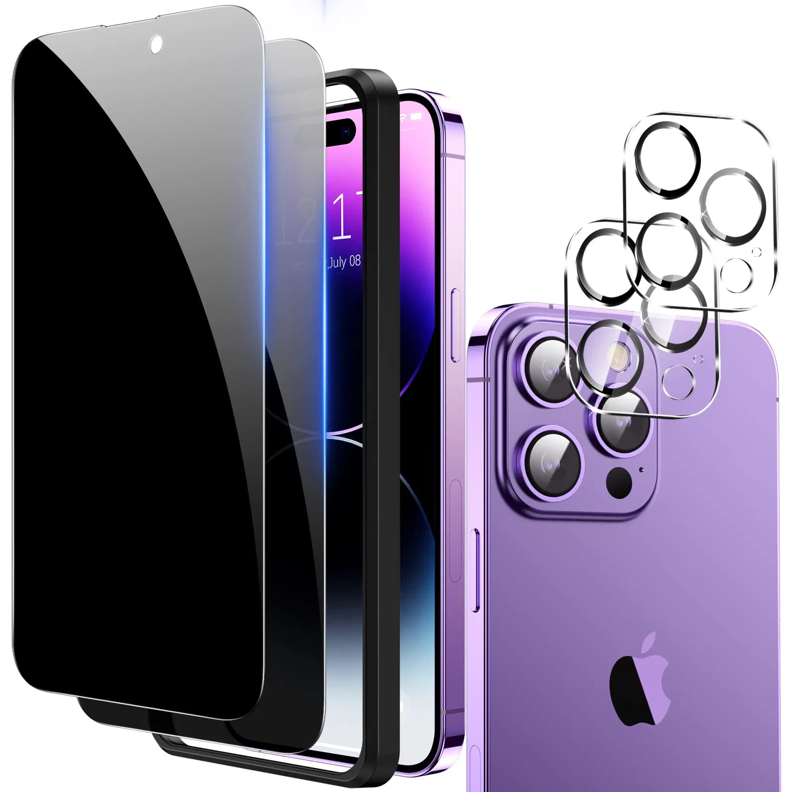Защитная пленка приватности iPhone 14 Pro Max с защитой камеры