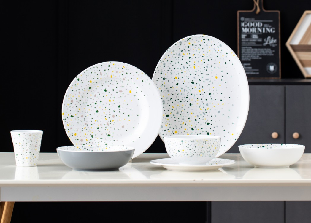 Melamine Plate & Bowl Set Casual Dining Dining Party Environmental Friendly Plastic Ware