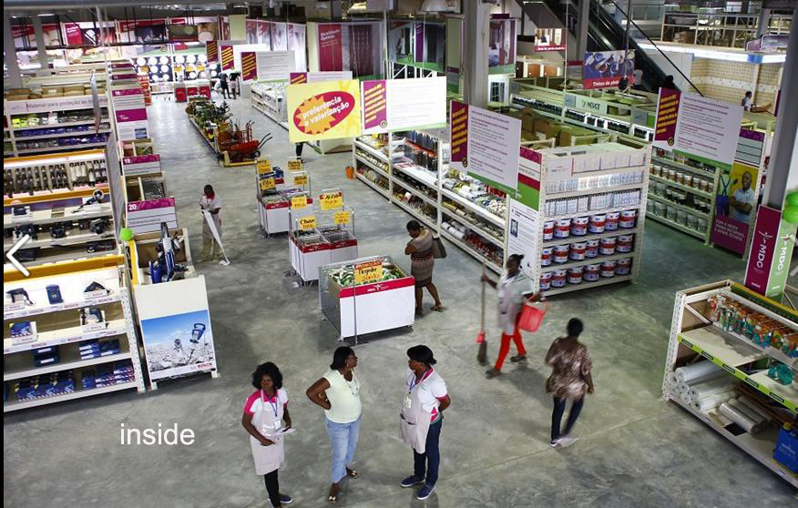 Prefab Light Steel Structure Supermarket Shop Mall Building with Glass Curtain Wall