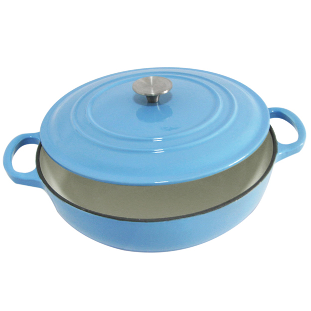 Чугунная эмалированная кастрюля-казан 30 см