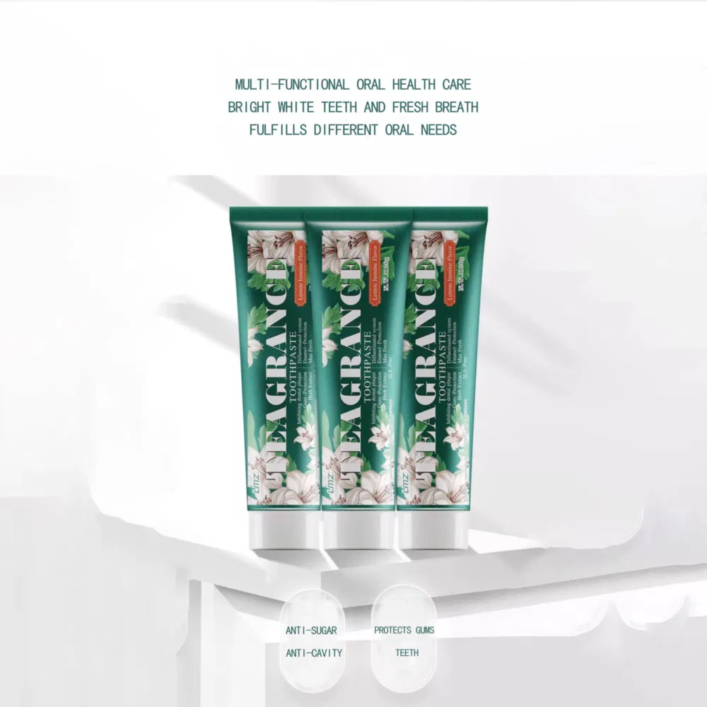 High-Quality Lemon Jasmine Flavor Teagrance Anti Cavity Toothpaste for Morning Brushing