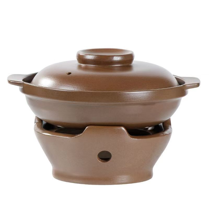Colorful Clay Pot Soup Tureen - 3000ml Capacity for Delicious Soups