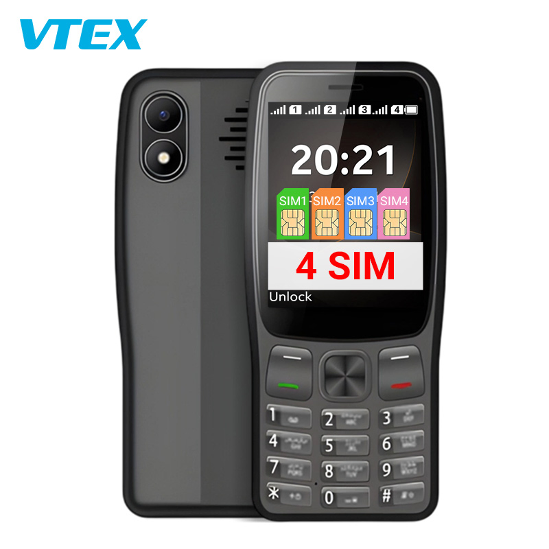 Кнопочный телефон 2.8 дюйма, 4 SIM, 5000mAh