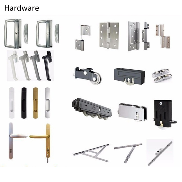 Australia Standard Matte Black Aluminium Profile Doubld Glazed Chinese Factory Price Casement Door