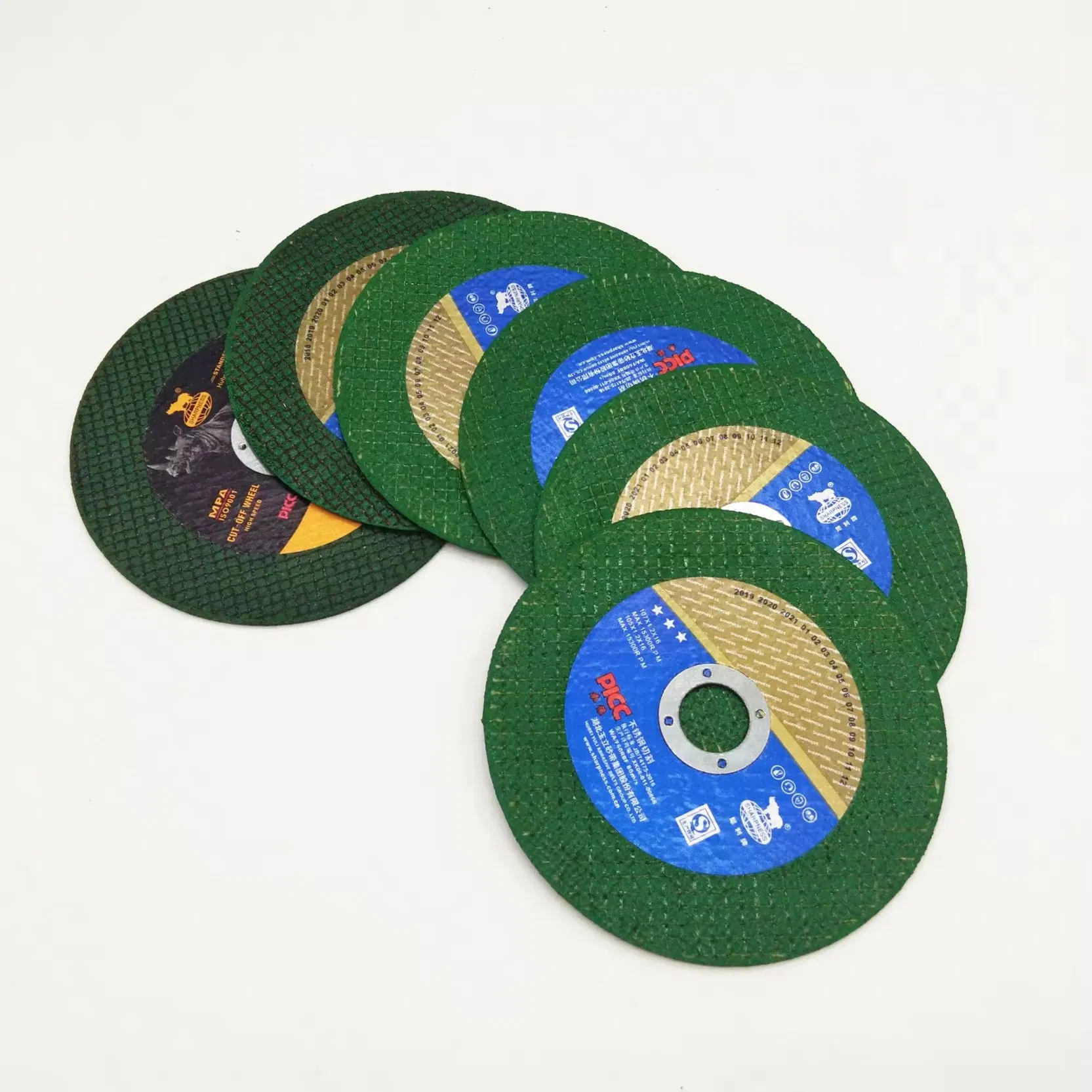 Отрезной диск 107 мм для металла, зеленый