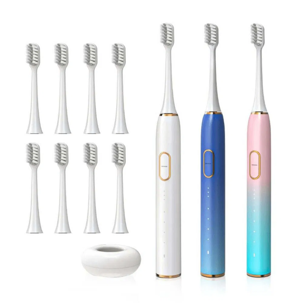 Ultra Sonic Electric Toothbrush with 8 Brush Heads Wireless Charging
