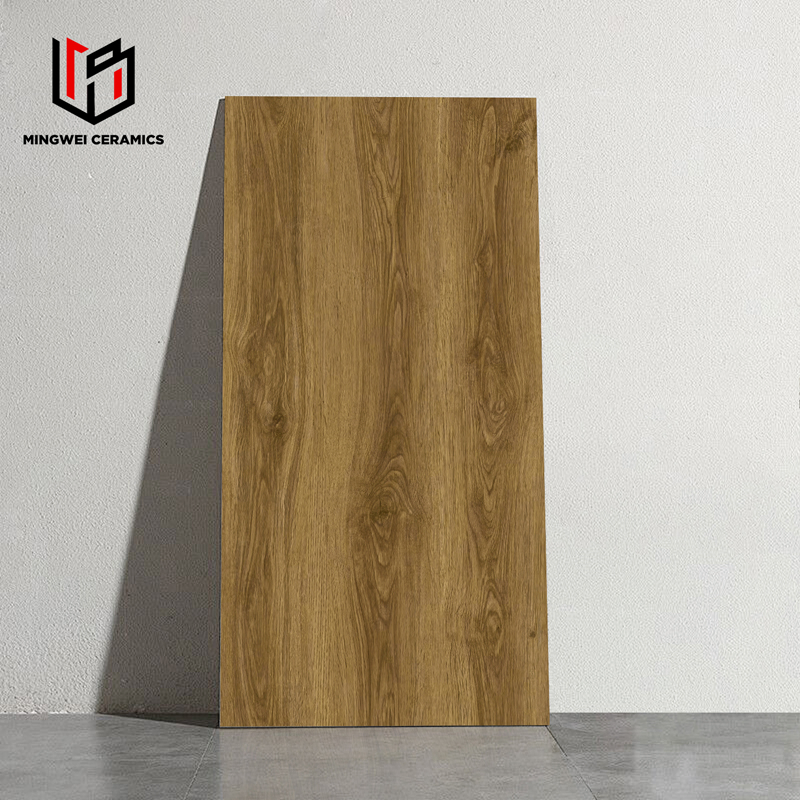 Matte Strip Wooden Grain Series 600X1200mm Porcelain Floor and Wall Tile, Natural Wood Look Ceramic Tiles for Living Room, Bedroom, Kitchen, Bathroom