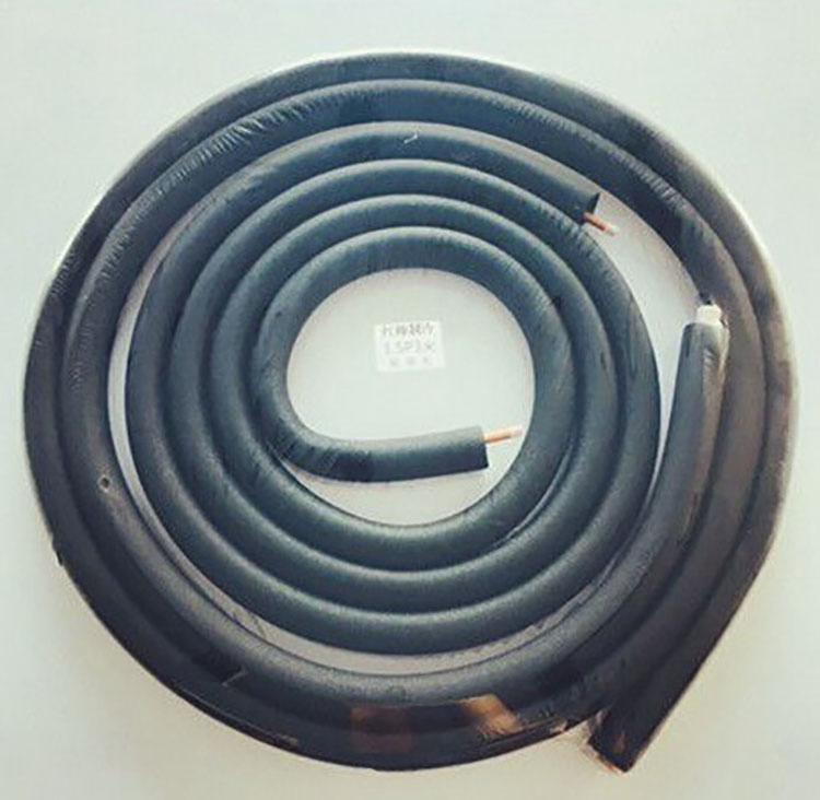 Black Rubber Copper Pair Coil Insulated Pipe for Mini Split Air Conditioner