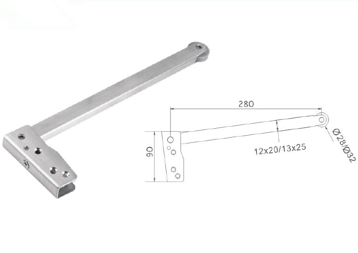 Stainless Steel L Type Simple Door Coordinator (3602, 3603)