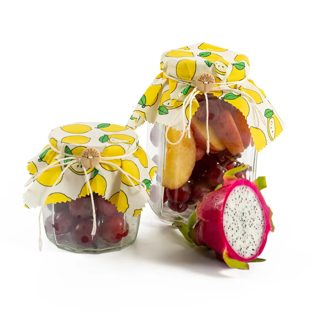 3-Pack Custom Beeswax Cotton Cloth Freezer Wax Wrap Food Grade Beeswax Sourdough Reusable Food Wrap for Bread Fresh Keeping