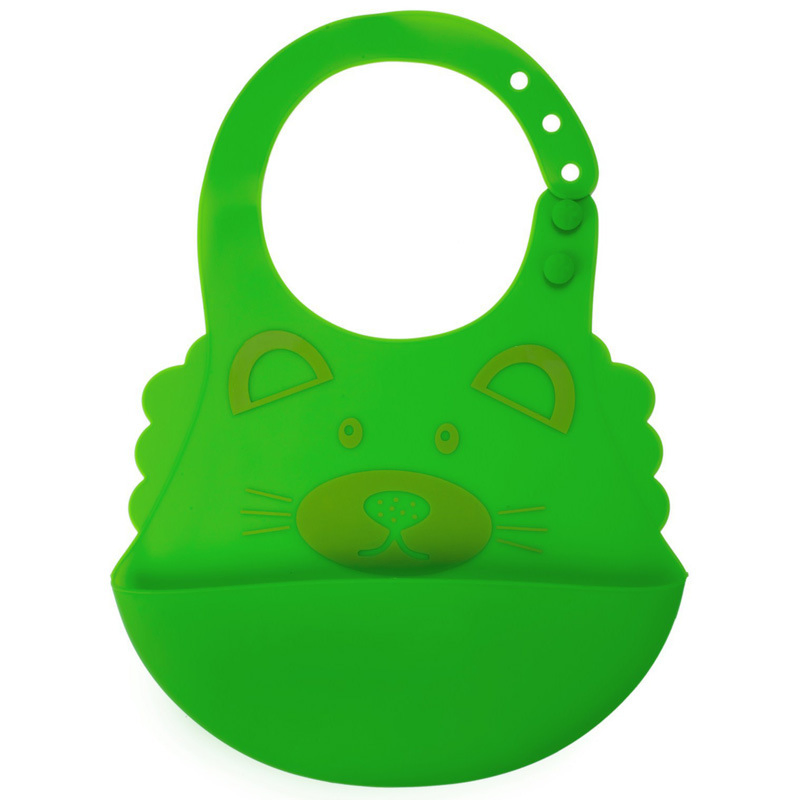 Good Quality Cartoon Baby Eating Leak-Proof Silicone Dental Bibs
