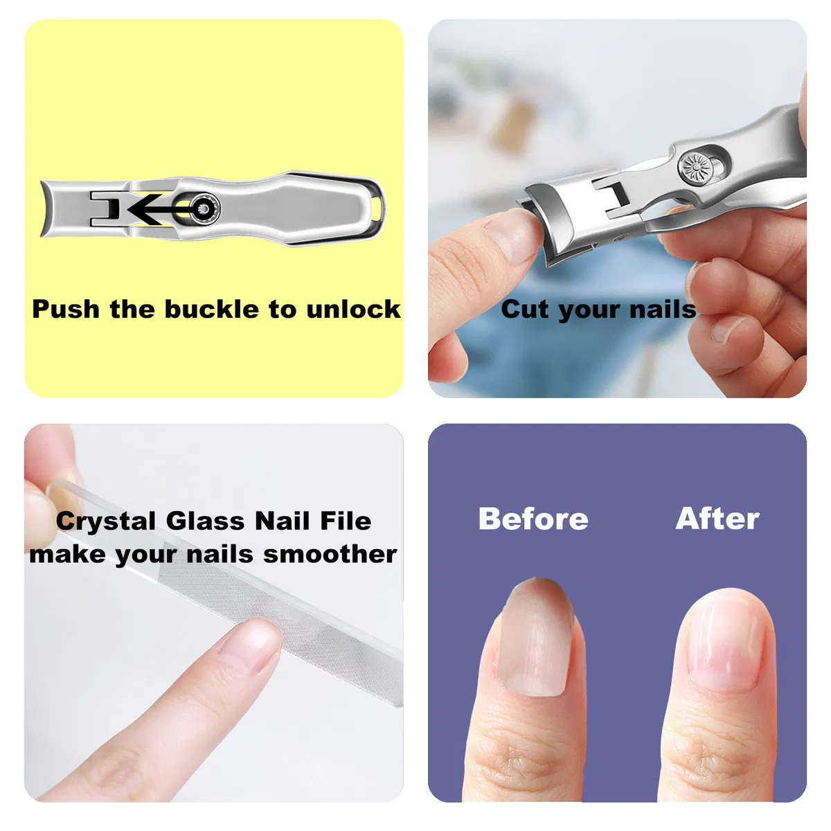 Personal Care Stainless Steel Finger Nail Toe Clippers