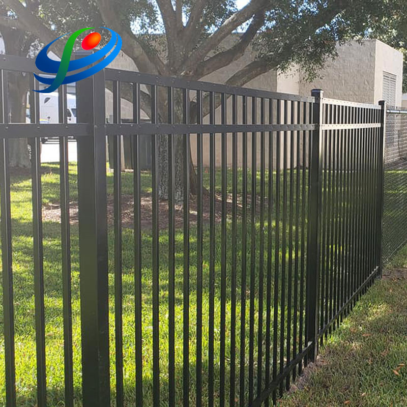 Black Powder Coated Automatic Driveway Gate Main Gate Design Sliding Gates Metal Entrance Outdoor