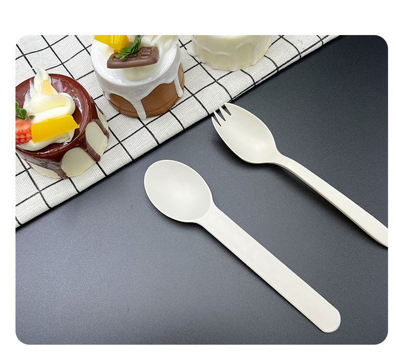 Best Selling Biodegradable Disposable Corn Starch Ice Cream Spoons Colored