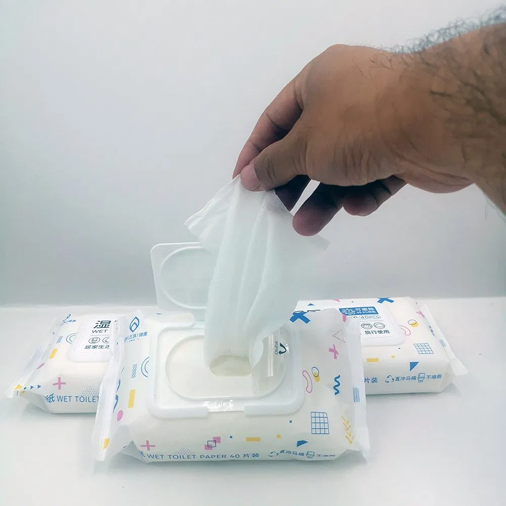Hot Sell 100% Biodegradable Flushable Material Tissue Toilet Paper Wipes