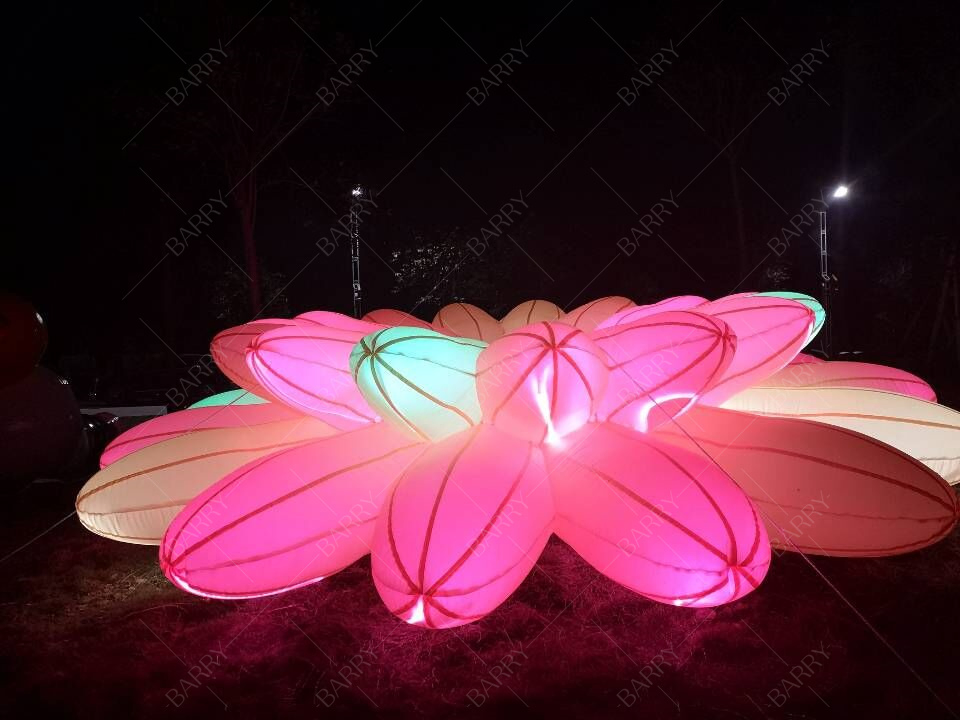 Large Event Chrysanthemum Advertising Inflatable with Lights for Party