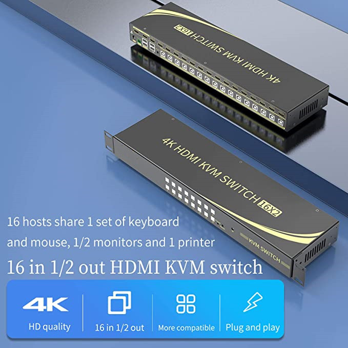 Kvm Switch, 8 Port V2.0 HDMI Kvm Switch