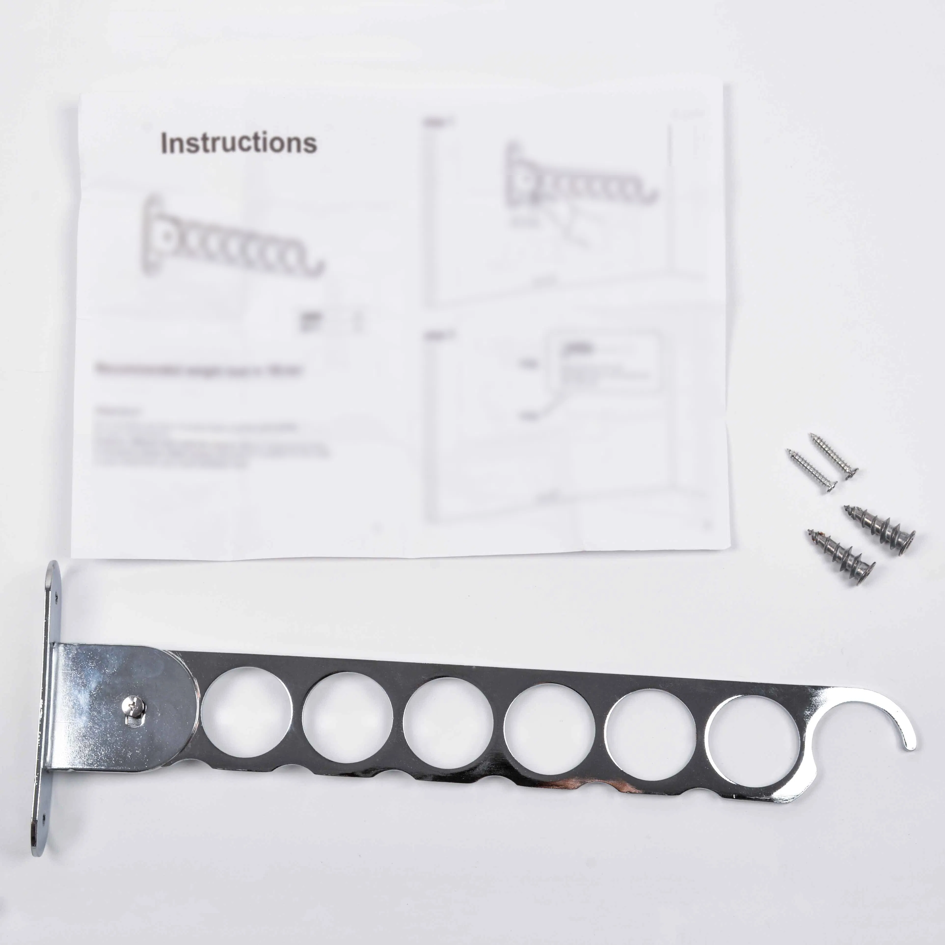 Multifunctional Homeware Metal Black 6-Hole Folding Coat Clothes Hangers