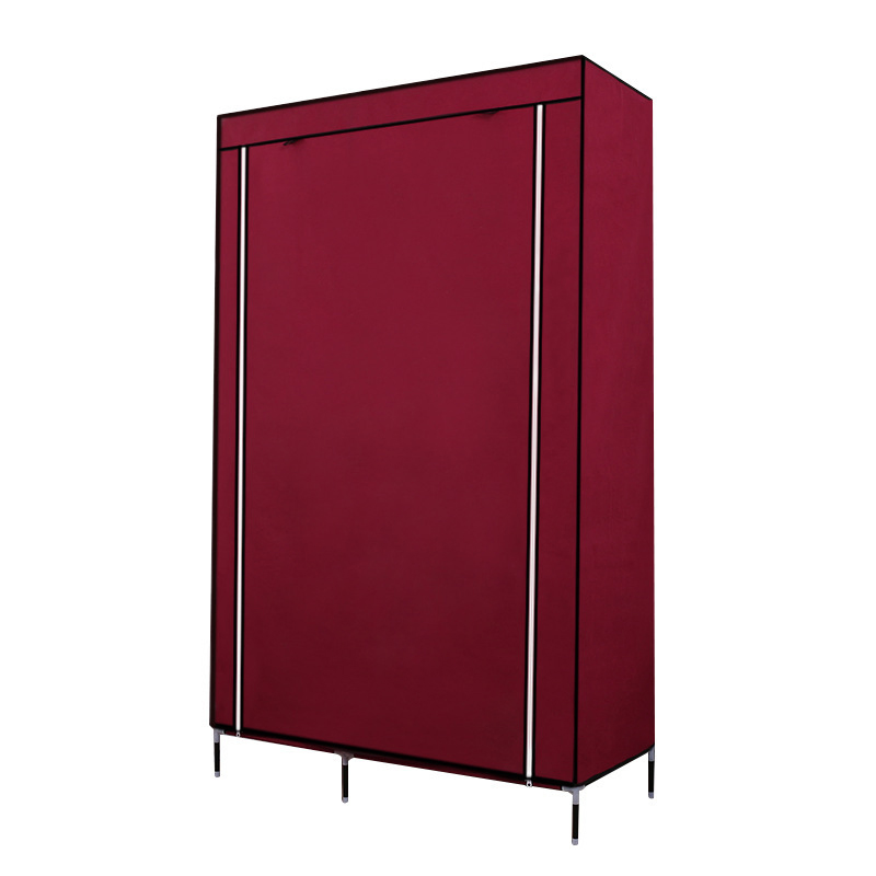 Costomized Fabric Folding Cloth Steel Pipe Rental Room Simple Cloth Wardrobe