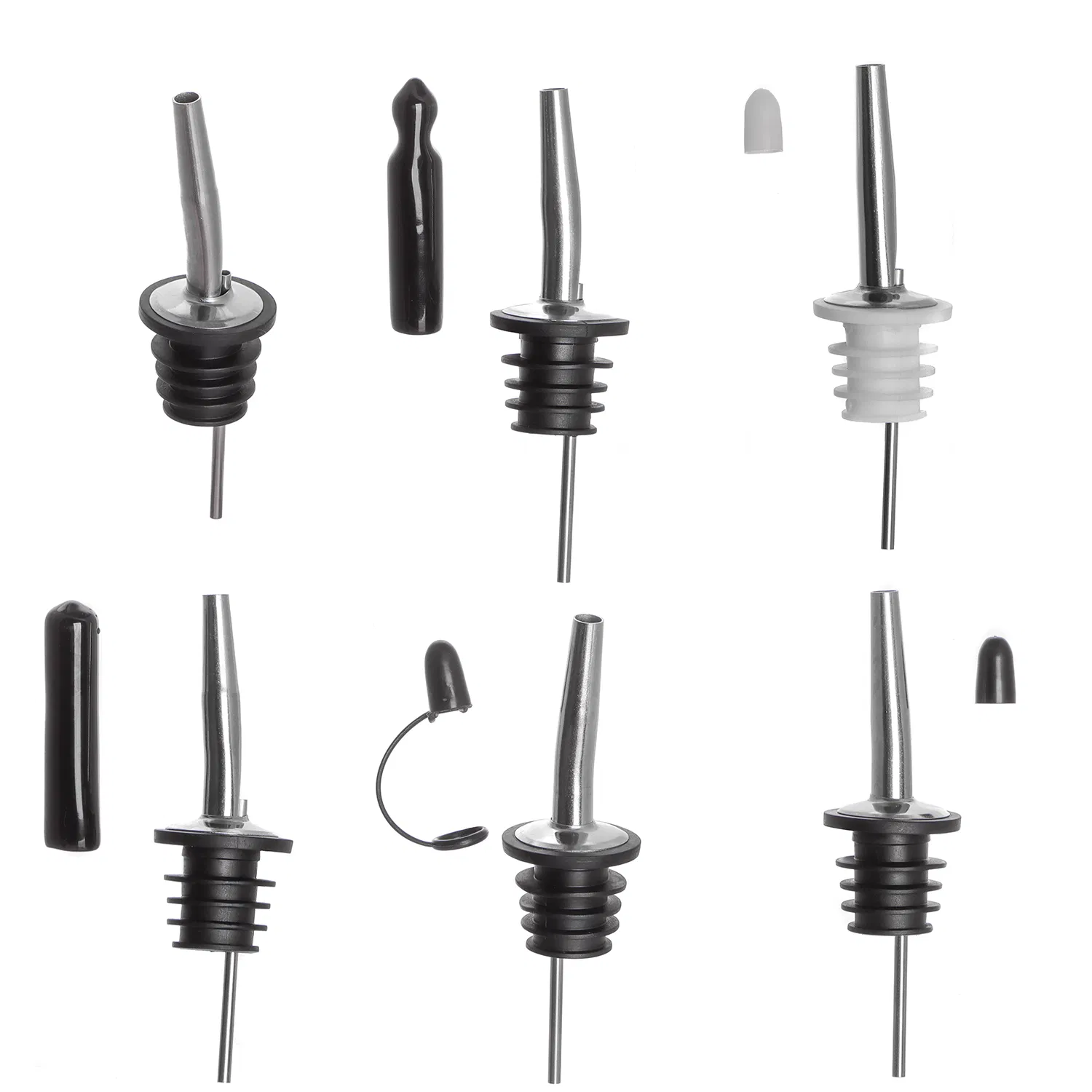 Bottle Shot Stainless Steel Speed Spout Olive Oil Cap Pourer Glass Wine Pourer Stopper