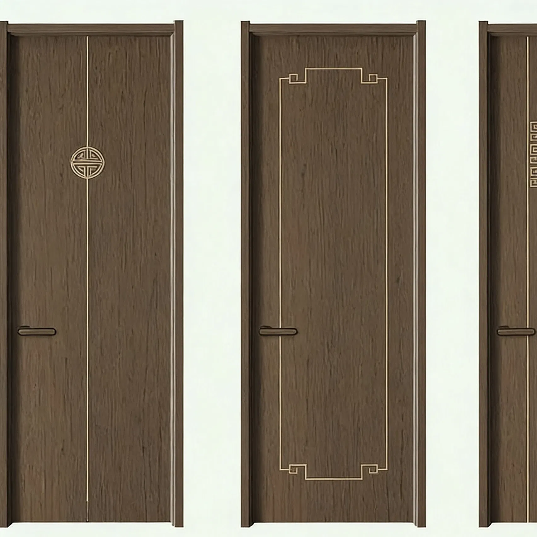 Stylish Warp-Resistant Moisture-Proof Quality Modern Flat Panel Door for Villas