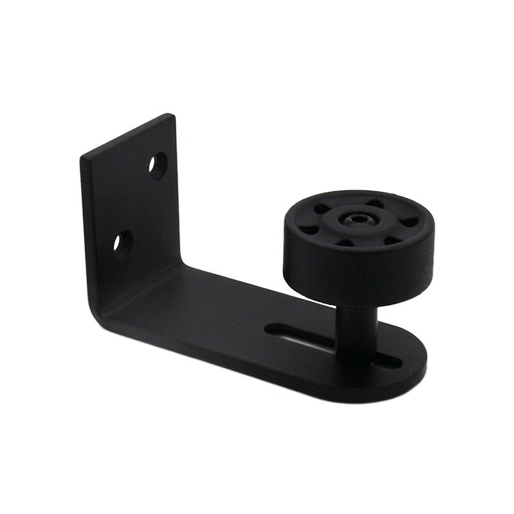 Black Barn Door Bottom Floor Guide Adjustable Roller Powder Coated Stay Roller