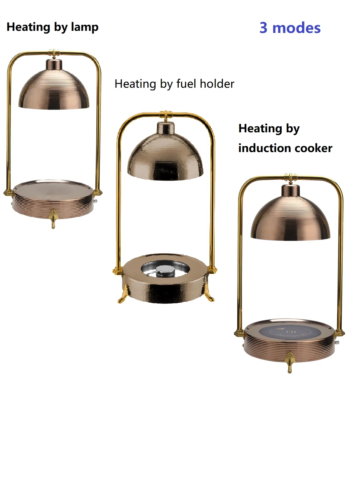 OEM Luxury Restaurant Round Ceramic Soup Chafer with Fuel Burner