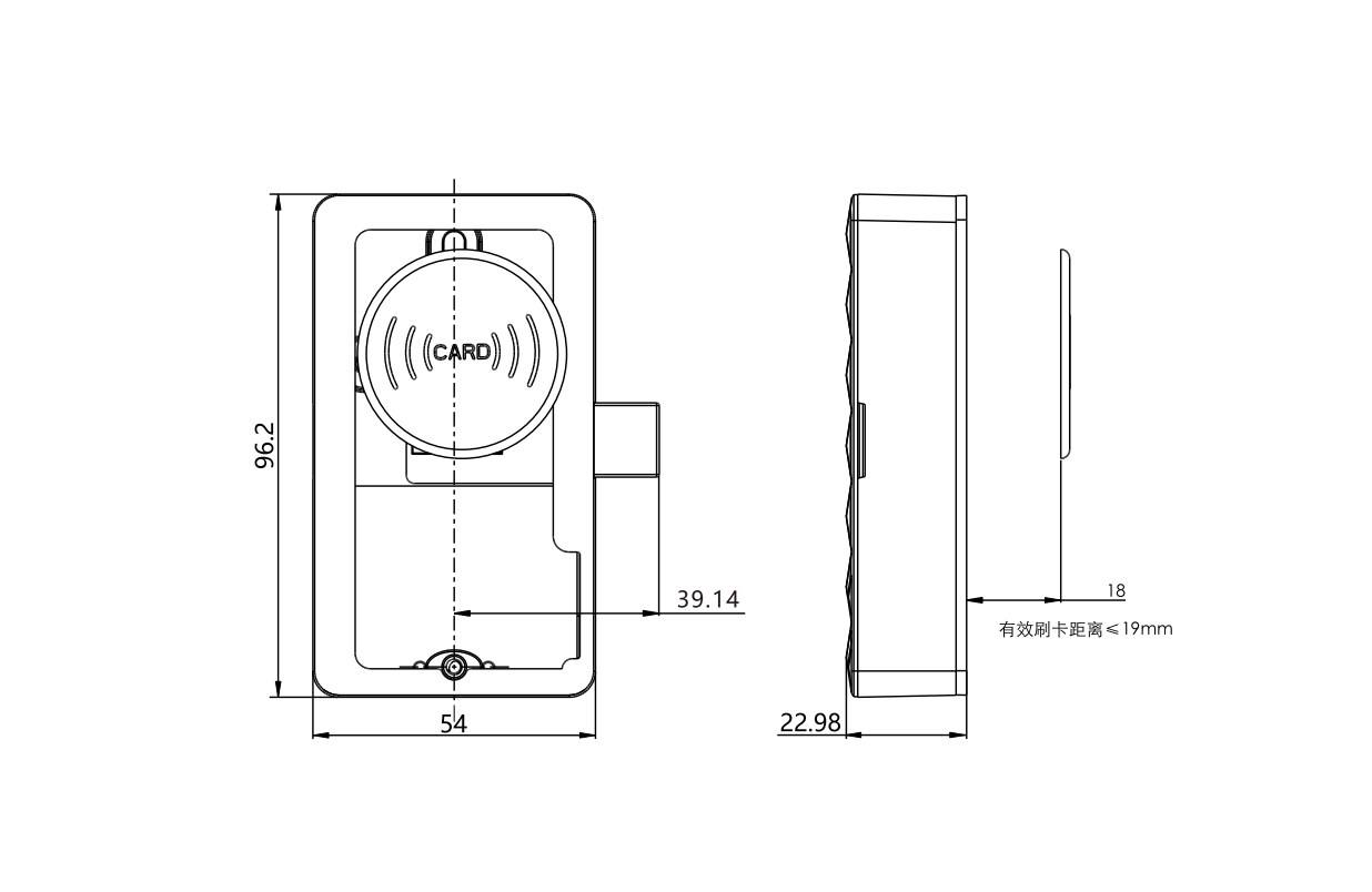 Wt S-2022-00IC Invisible Card Wooden Cabinet 13.56MHz RFID Lock Cabinet, Office Keyless File Cabinet RFID Lock