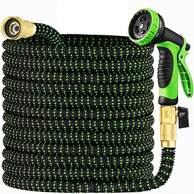 2 in 1 Set 50 FT Nozzle Expandable Lightweight Durable Garden Hoses