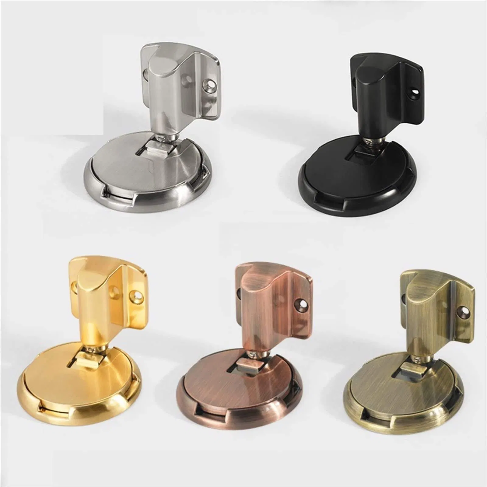 Mechanically Structural Self-Adhesive Zinc Alloy Doorstop Door Stopper for Wood Door